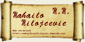 Mahailo Milojčević vizit kartica